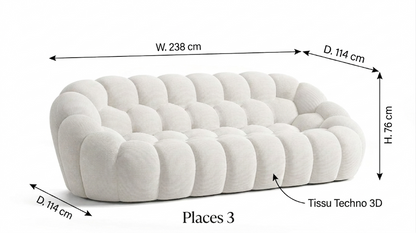 Astra 3D Bubble Sofa 3 Places
